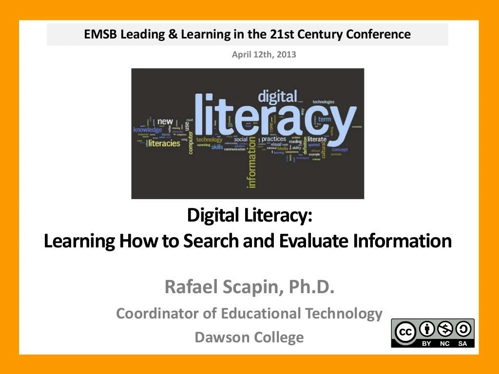 digital literacy learning how to search and evaluate information