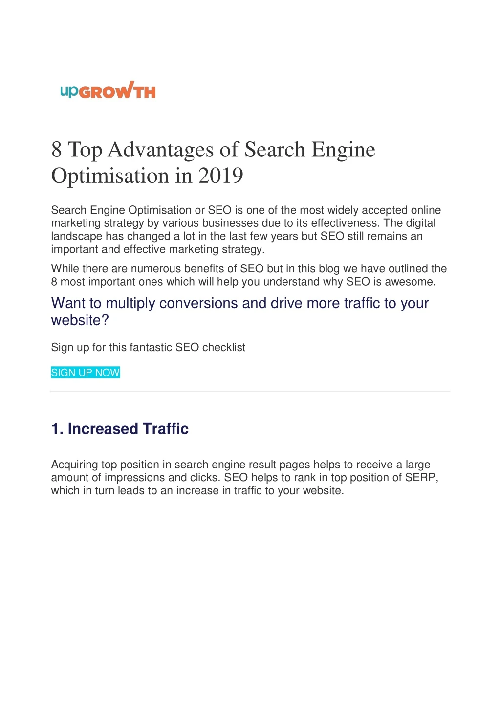 8 top advantages of search engine optimisation