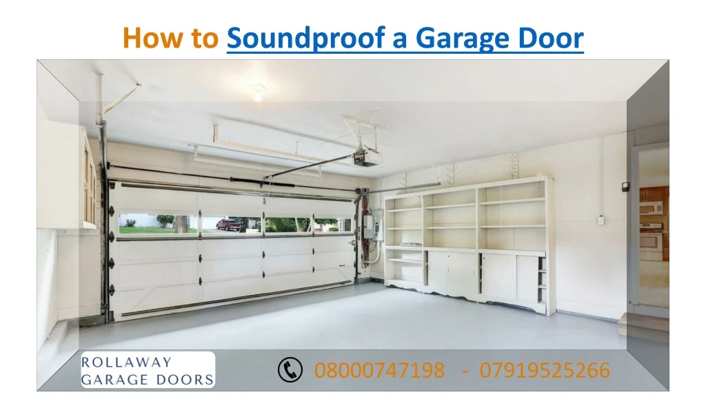 how to soundproof a garage door