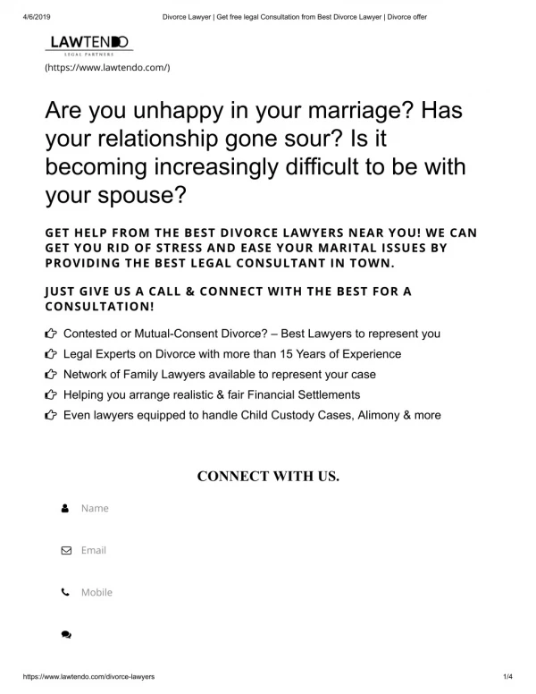 Divorce Lawyer | Get free legal Consultation from Best Divorce Lawyer | Divorce offer