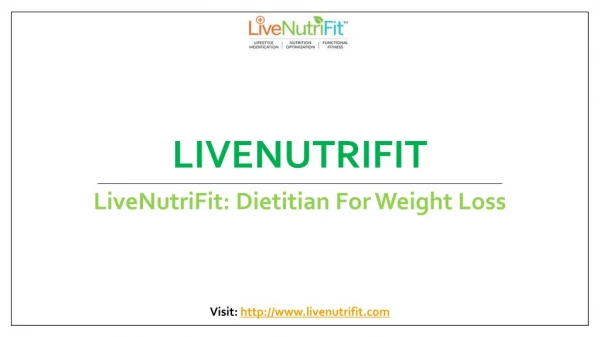 LiveNutriFit: Dietitian For Weight Loss