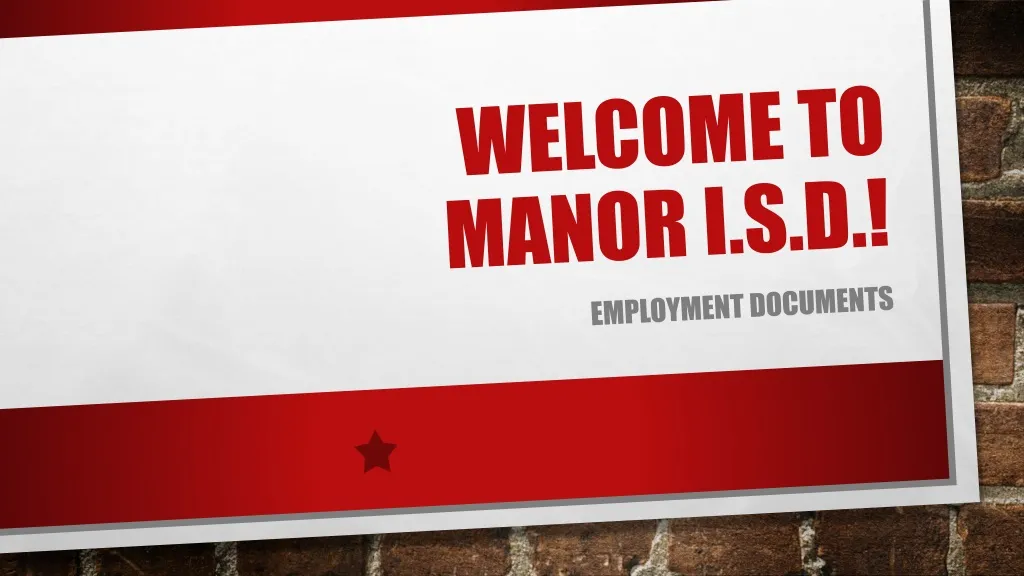 welcome to manor i s d