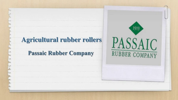 Agricultural rubber rollers