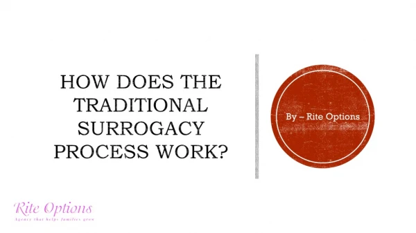 How does the Traditional Surrogacy Process work?