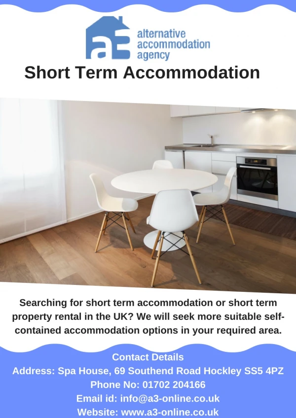 Short Term Accommodation