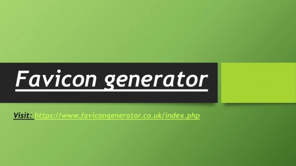 Favicon generator