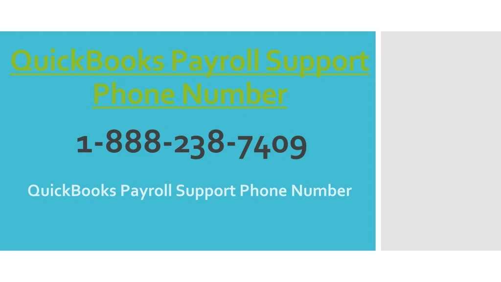 quickbooks payroll support phone number