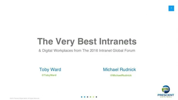 The Very Best Intranets & Digital Workplace from the 2016 Intranet Global Forum