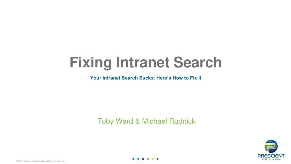 fixing intranet search