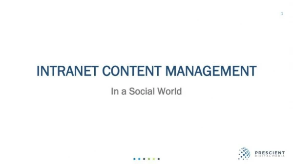 Intranet content management (webinar)