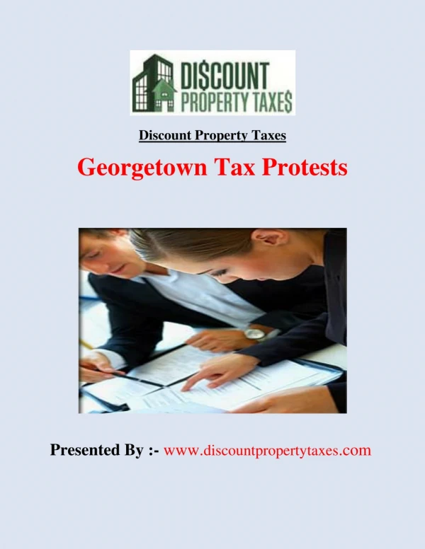 Georgetown Tax Protests | Discount Property Taxes