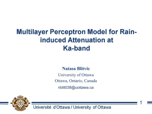 Multilayer Perceptron Model for Rain-induced Attenuation at Ka-band