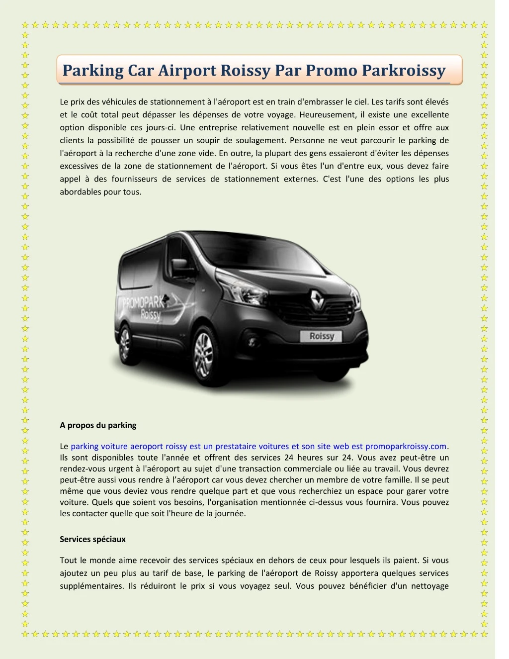 parking car airport roissy par promo parkroissy