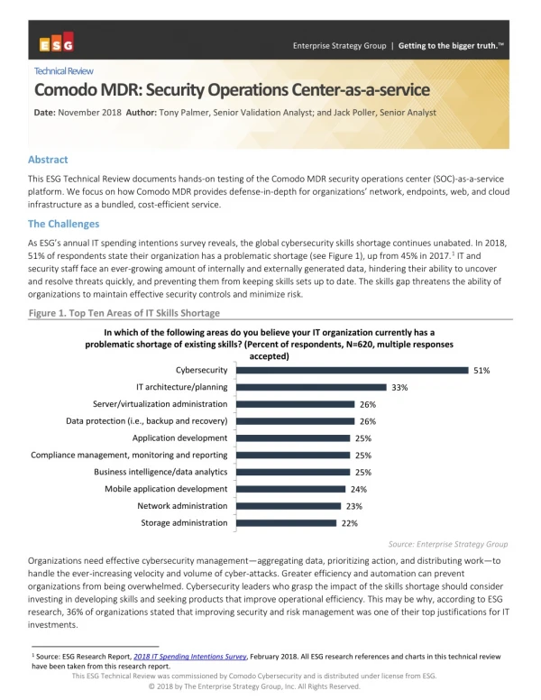 Comodo MDR: Security Operations Center-as-a-service