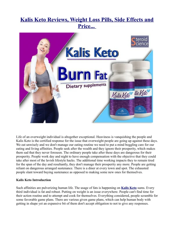How does Kalis Keto Work?