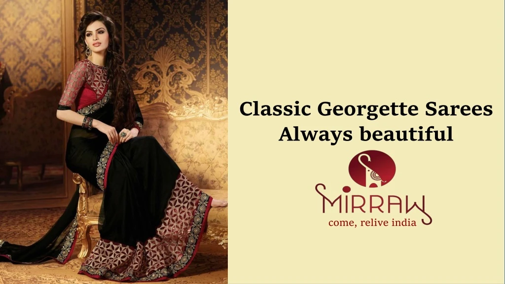 classic georgette sarees always beautiful