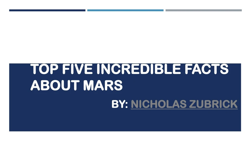 top five incredible facts about mars
