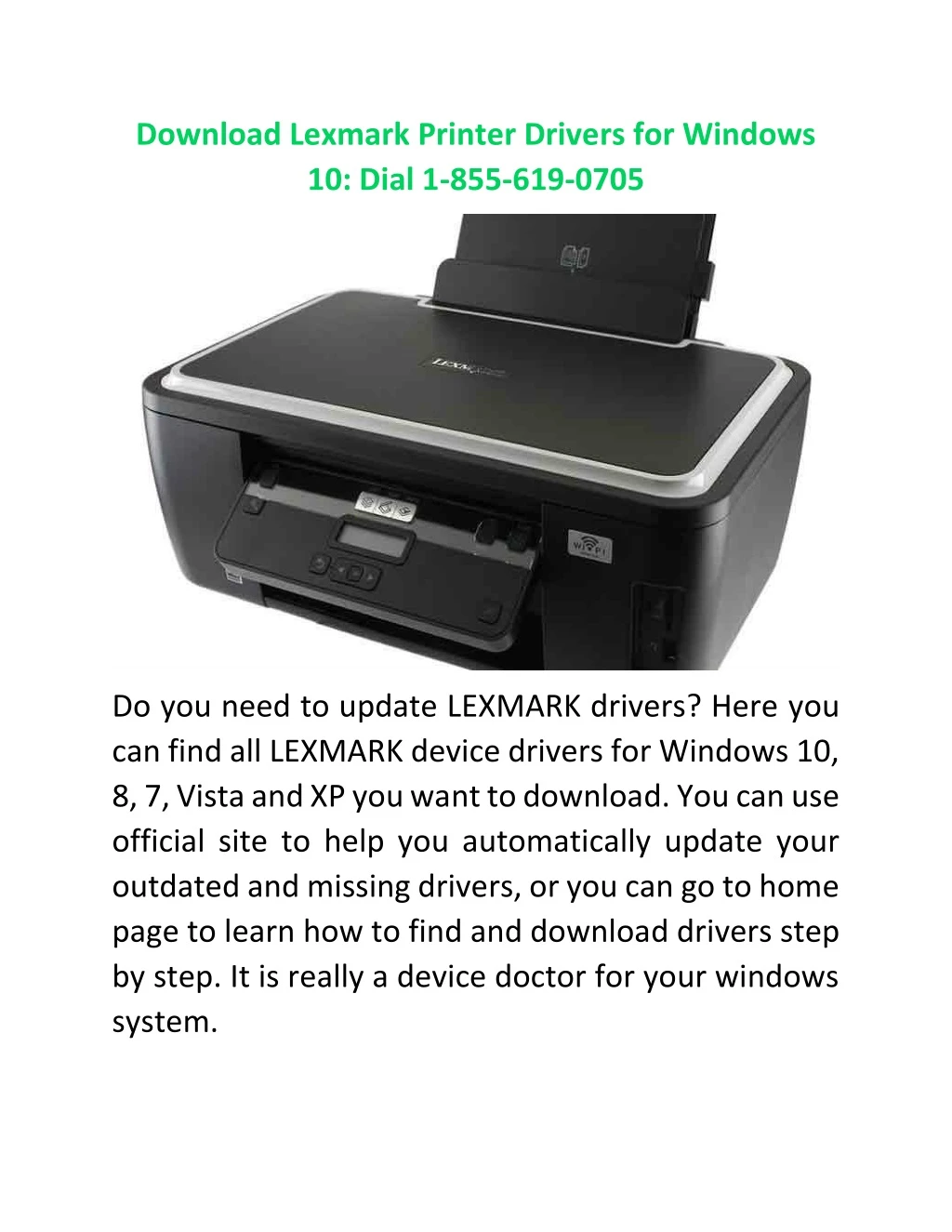 download lexmark printer drivers for windows
