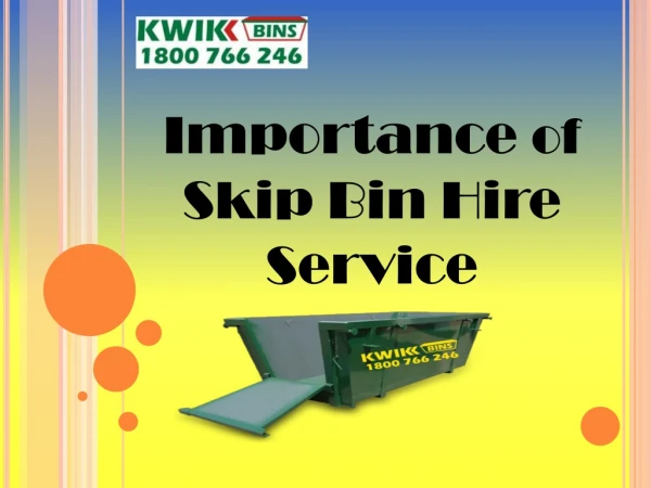 Importance of Skip Bin Hire Service