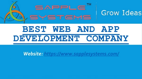 Best Web and App Development Company - Sapplesystems