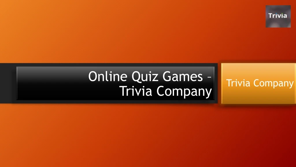 online quiz games trivia company