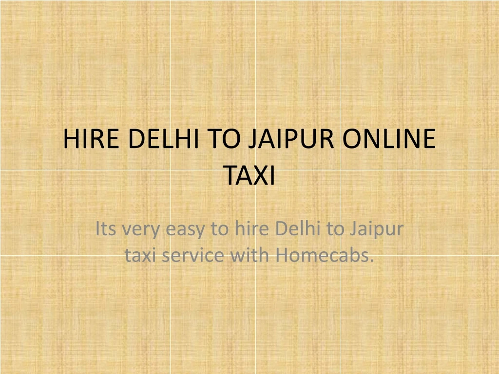 hire delhi to jaipur online taxi