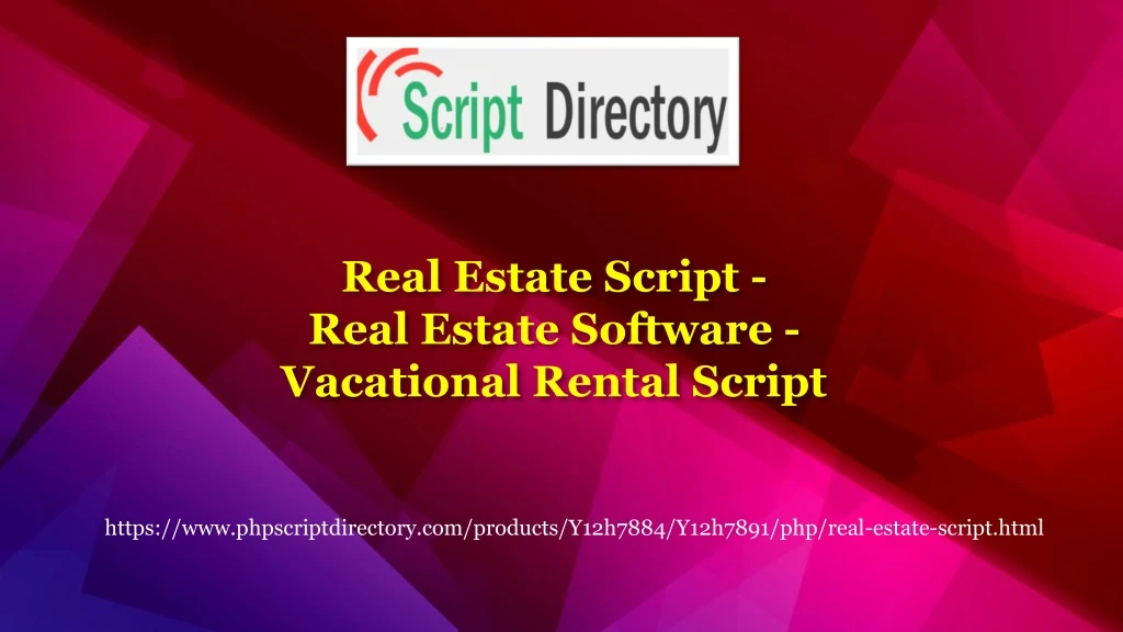 real estate script real estate software vacational rental script