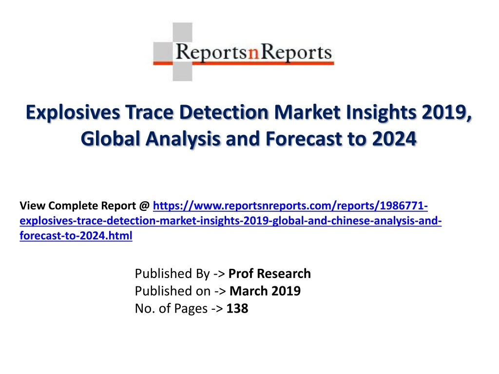 explosives trace detection market insights 2019