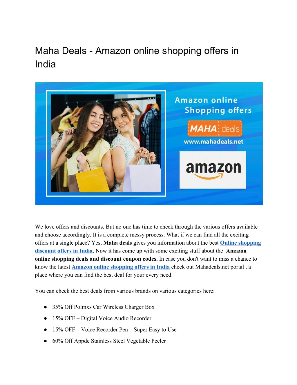 maha deals amazon online shopping offers in india