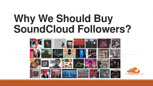 Why We Should Buy SoundCloud Followers?