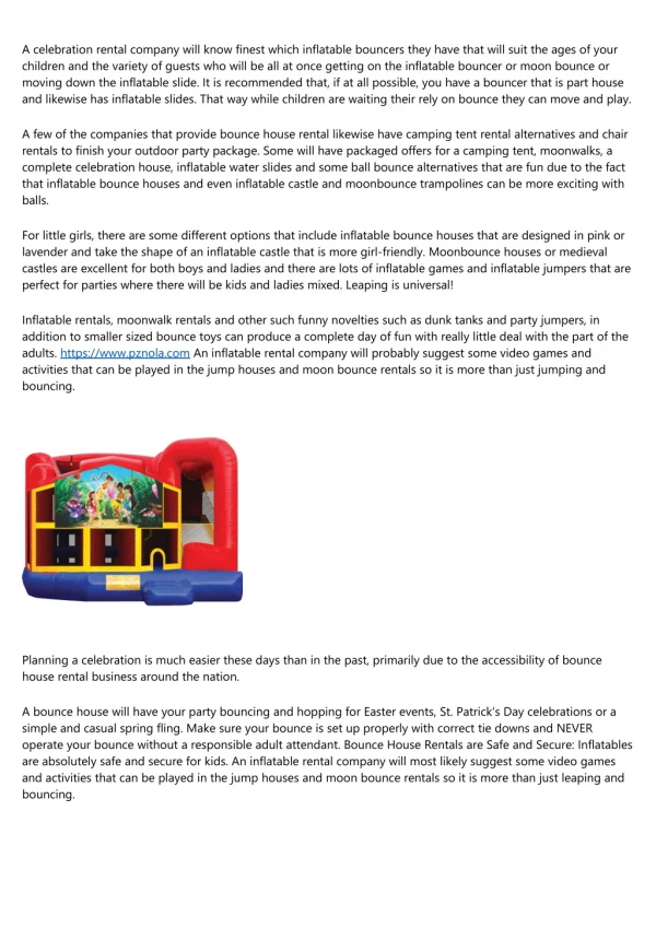 Bounce House Rentals - Factors to Rent