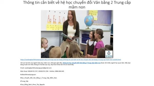 th ng tin c n bi t v h h c chuy n i v n b ng 2 trung c p m m non