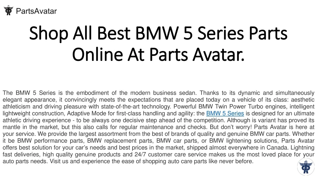 shop all best bmw 5 series parts online at parts avatar