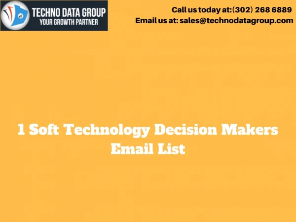 1Soft Technology Decision Makers Email List in usa