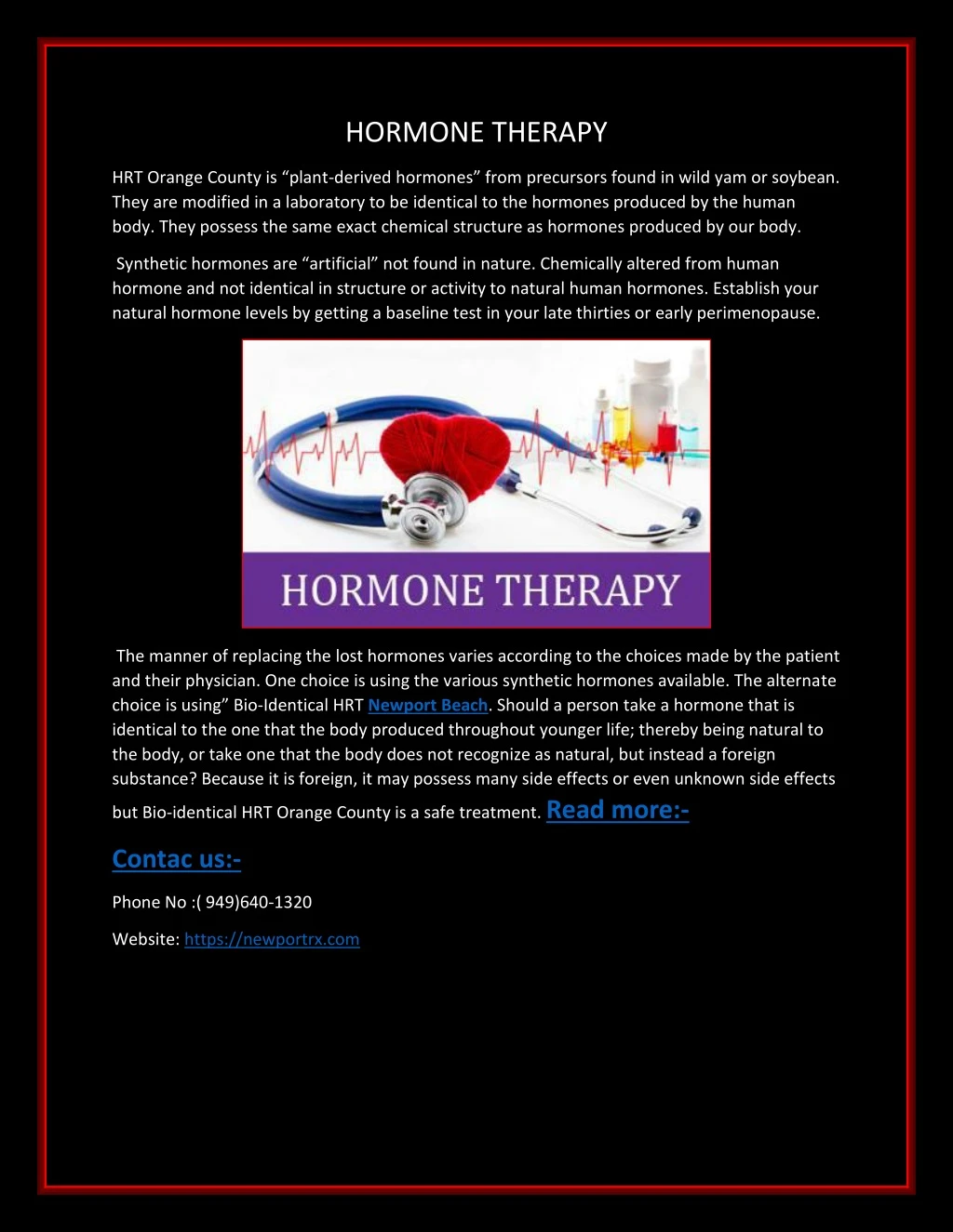 hormone therapy
