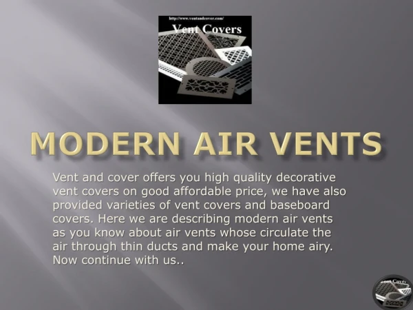 Modern air vents