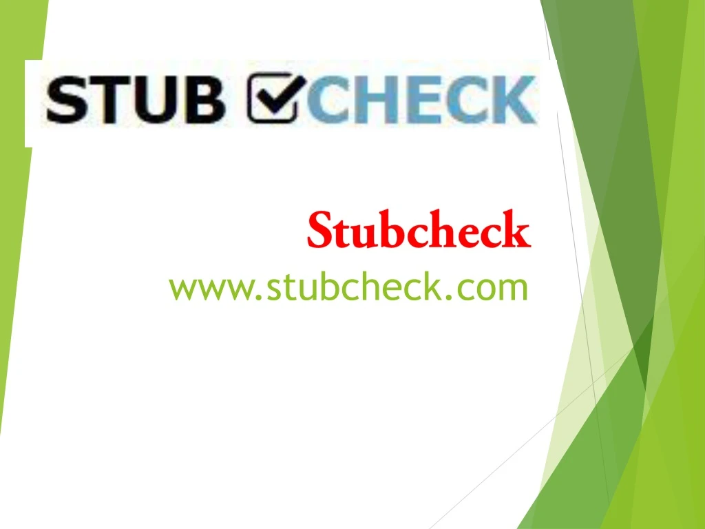 stubcheck www stubcheck com