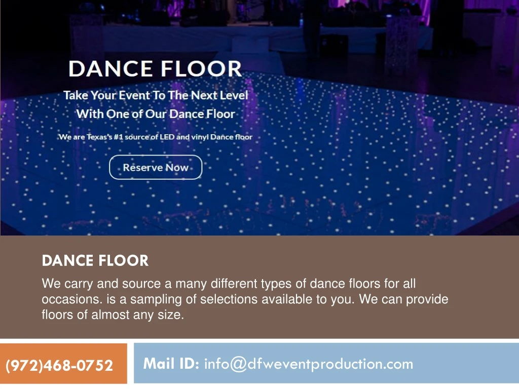 dance floor we carry and source a many different