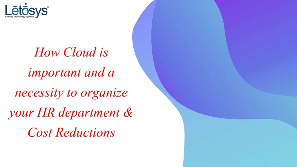 how cloud is important and a necessity