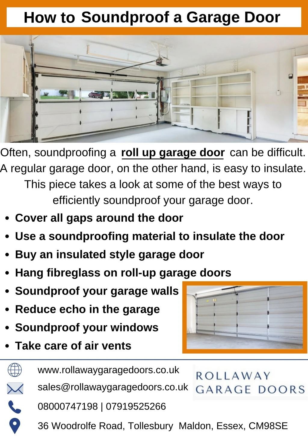 soundproof a garage door