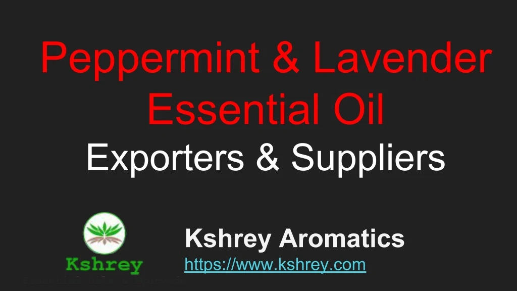 peppermint lavender essential oil exporters