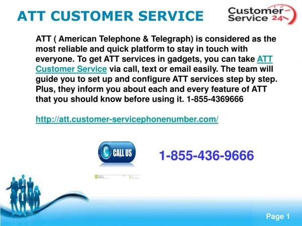 Get personalized ATT Customer Service promptly 1-855-4369666