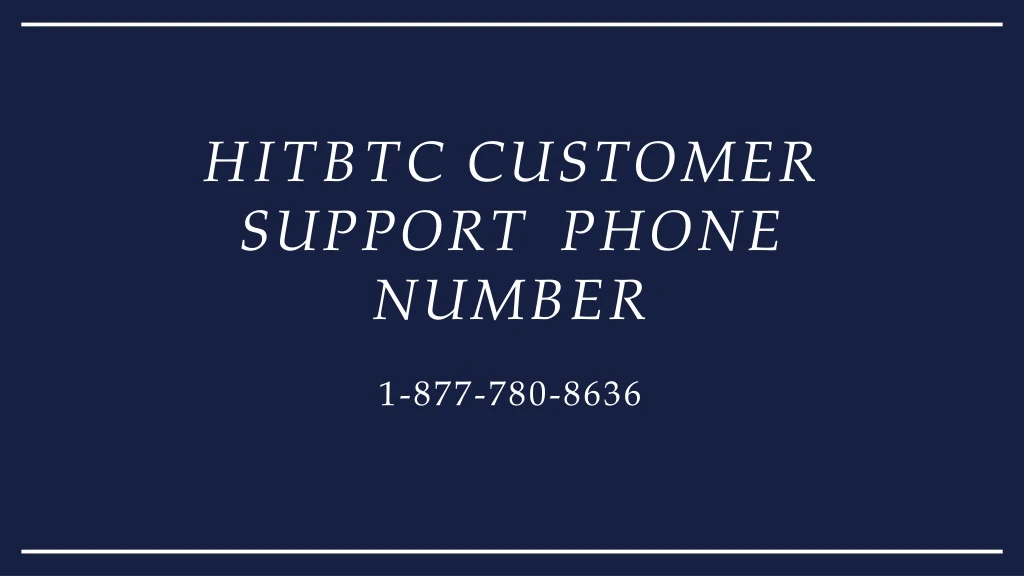 hitbtc customer support phone number