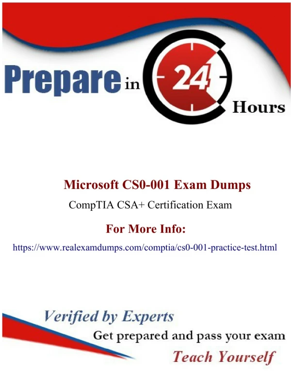 Exact CompTIA Exam CS0-001 Dumps - CS0-001 Real Exam Questions Answers