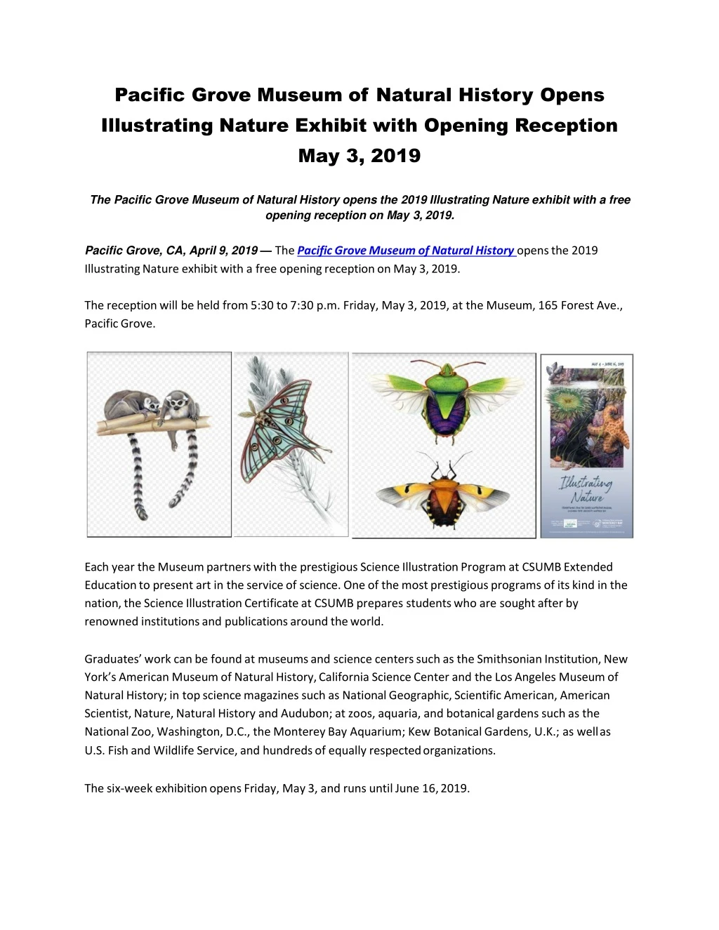 pacific grove museum of natural history opens