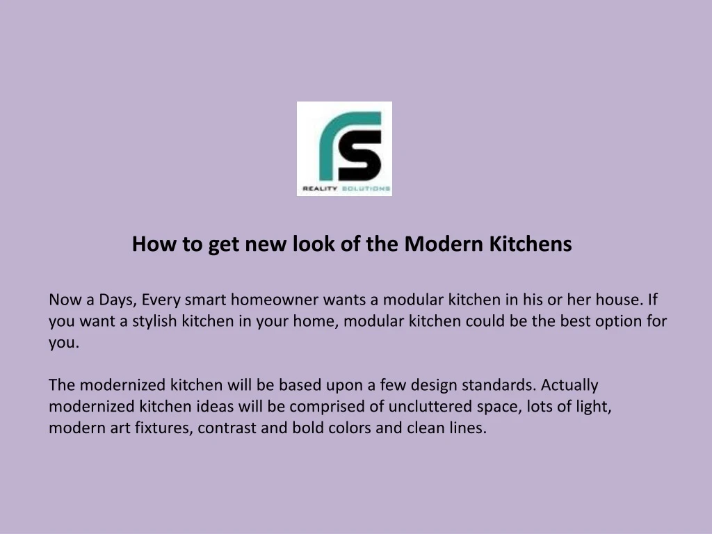 how to get new look of the modern kitchens