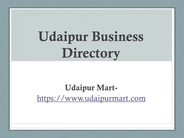 Udaipur business directory