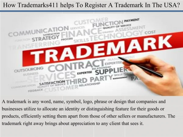 How Trademarks411 helps To Register A Trademark In The USA?