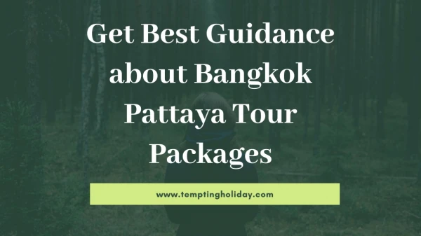 Get Best Guidance about Bangkok Pattaya Tour Packages