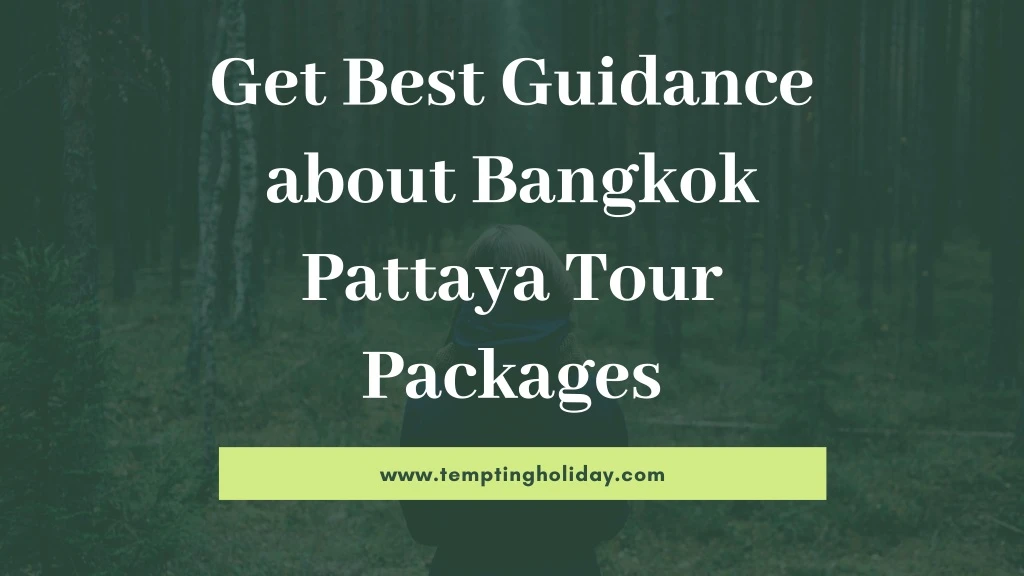 get best guidance about bangkok pattaya tour